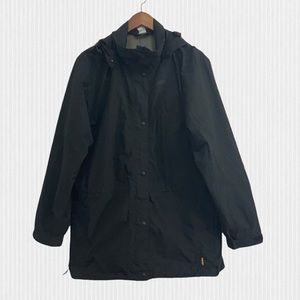 MEC Gortex Hooded Outdoor Rain Jacket Black Size Large
